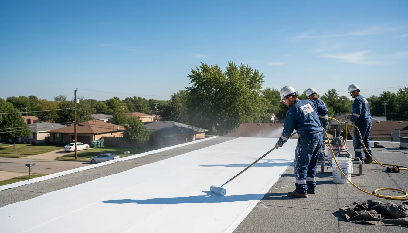 Commercial roof coating in Texico, IL near me